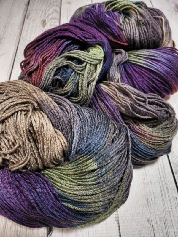 Purple Kale ~ Lotus Hand-Dyed Merino/Silk Luxury Fingering