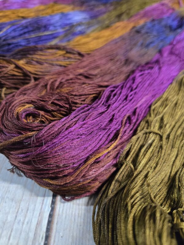 "Plum Shine" Lotus Amalfi™ Hand-Dyed 3-Ply Yarn - Image 4