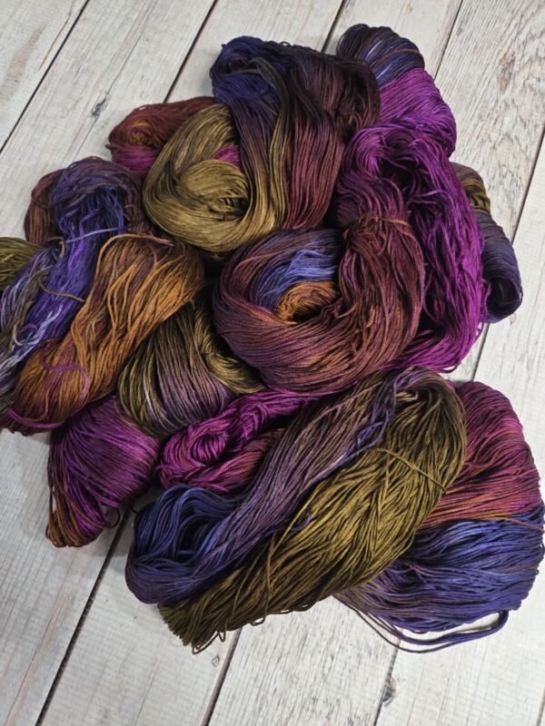 "Plum Shine" Lotus Amalfi™ Hand-Dyed 3-Ply Yarn